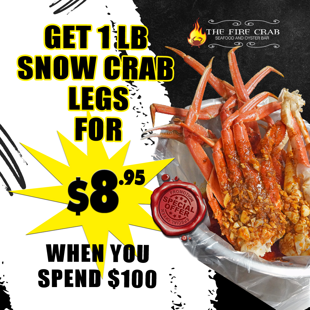Snow Crab legs Cajun Sauce Orange County OC Special Deal Fire Crab