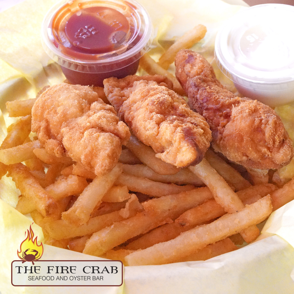 Chicken Tenders Basket Fries Kids Menu Safe Not Spicy Fire Crab Orange County OC Chicken Tenders Basket Fries Kids Menu Safe Not Spicy Fire Crab Orange County OC