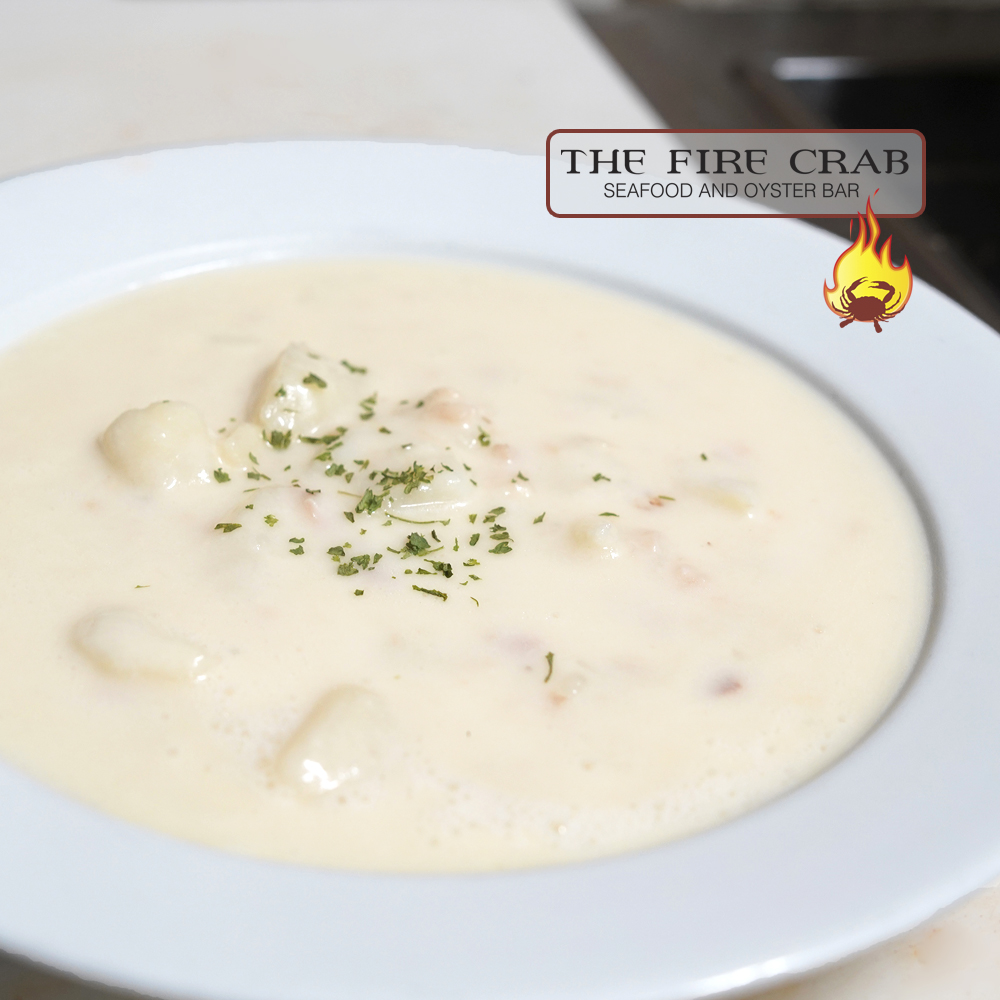 Clam Chowder Warm Soup Cajun Restaurant Cold Weather Orange County OC Garden Grove Fire Crab