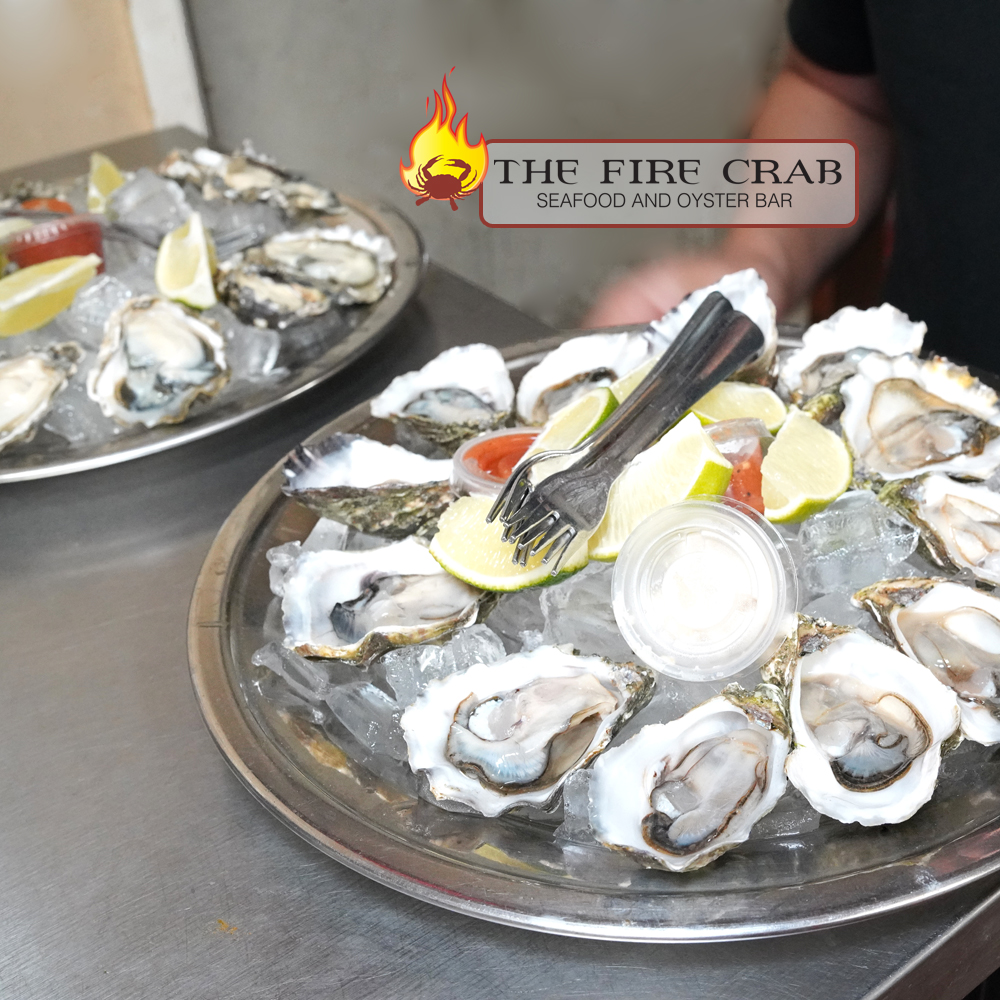 Orange County Fresh Oysters Fanny Bay Kumamoto Dozen Sampler Platter Fire Crab OC