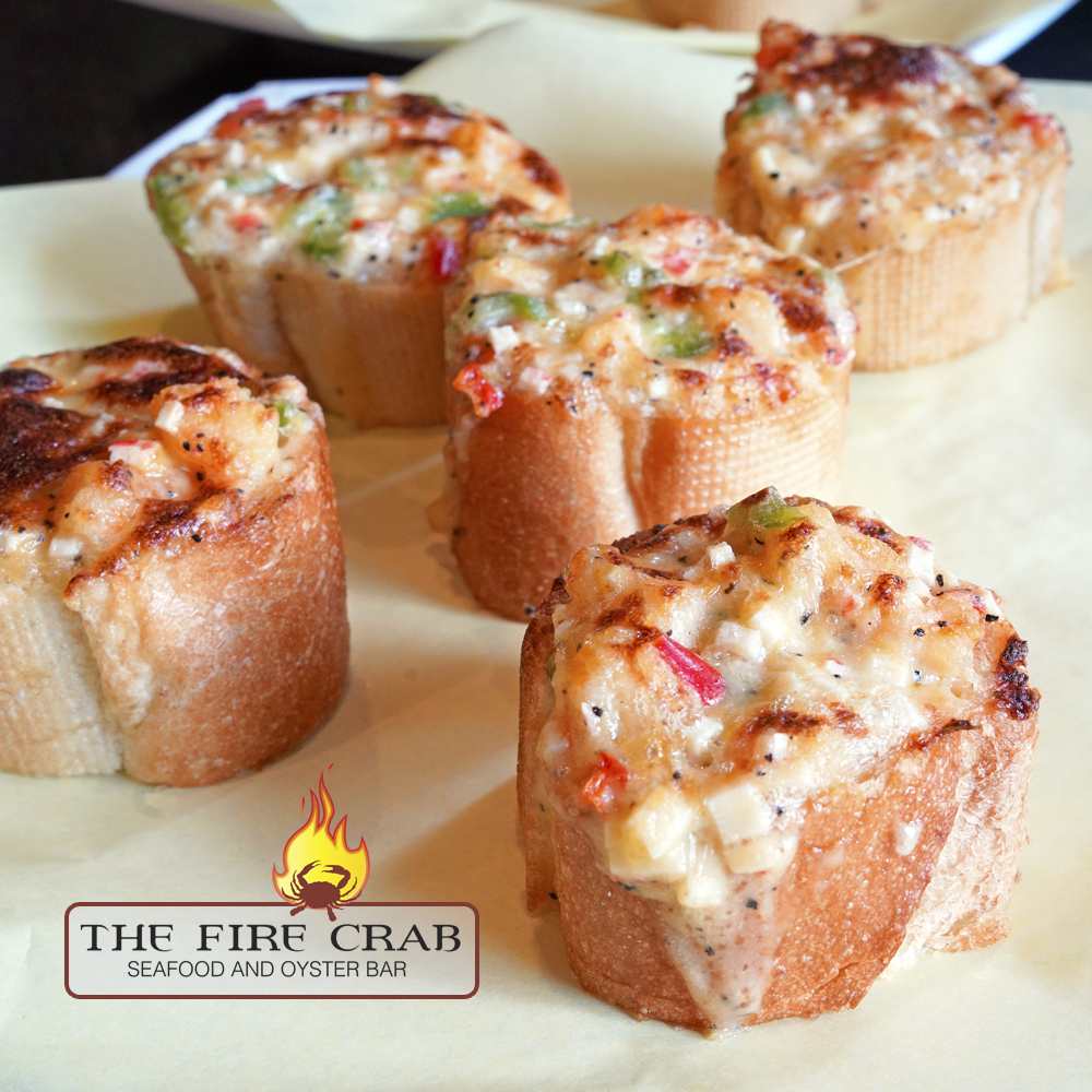 Dynamite Bread Spread Cheese Bell Peppers Shrimp Cajun Appetizers Fire Crab Orange County Fire Crab OC