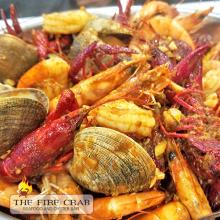 Live Crawfish Peeled Shrimp Clams Cajun Seafood Combo Orange County OC Fire Crab